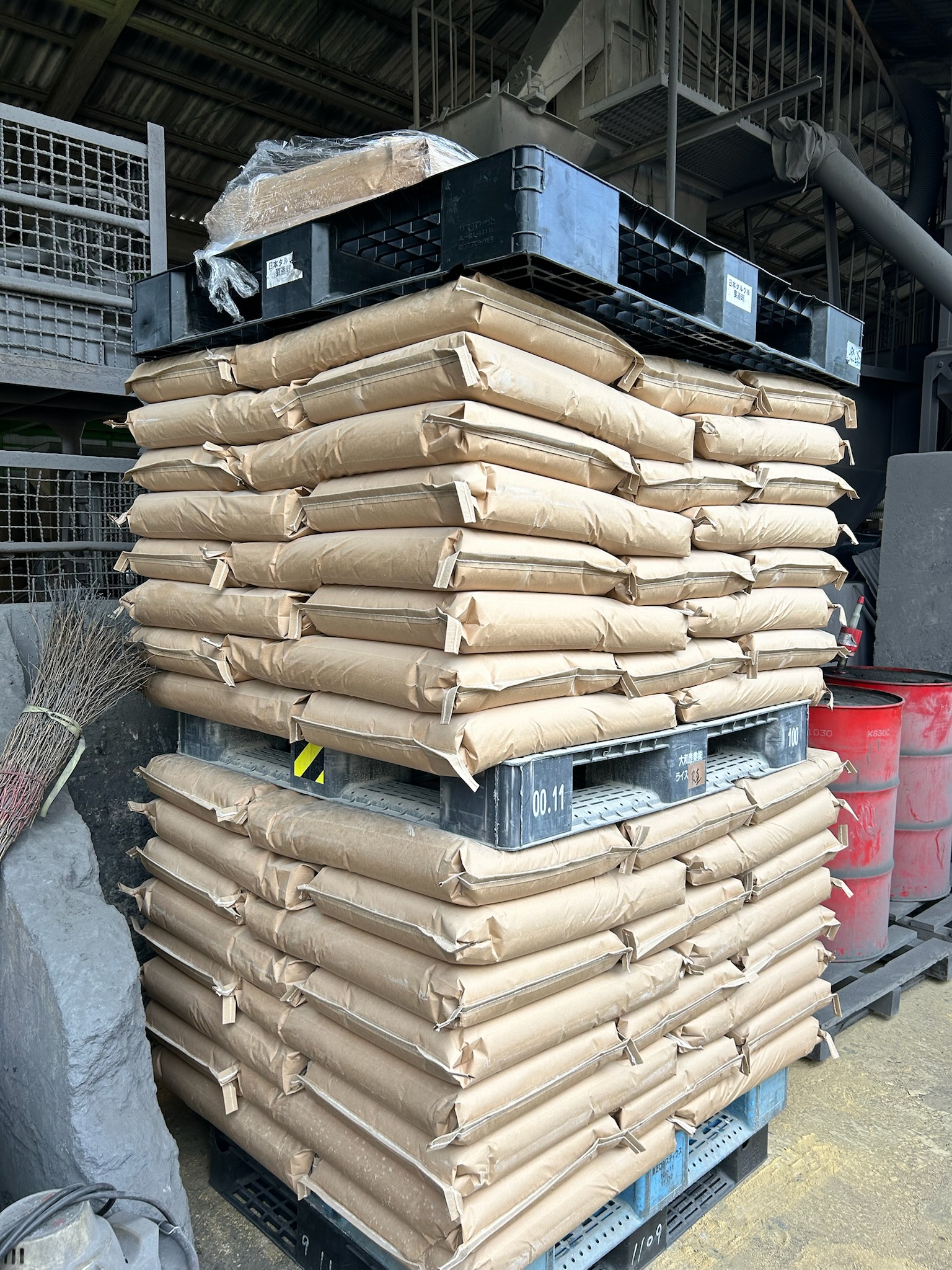 完成品の積み込み